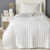 Karaca Home Heavy Glass Beaded Heavy Satin White Quilt Double [140x200cm], 200.21.01.0304