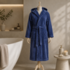 Karaca Home Motto 100% Cotton L/XL Bathrobe – Indigo, 200.21.01.0337