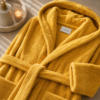 Karaca Home Motto Bathrobe 100% Cotton L/XL – Mustard, 200.21.01.0338 - Image 2