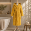 Karaca Home Motto Bathrobe 100% Cotton L/XL – Mustard, 200.21.01.0338