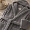 Karaca Home Motto 100% Cotton S/M Bathrobe – Grey, 200.21.01.0335