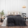 Karaca Home Valley Black Double Blanket Sheet Set, 200.21.01.0588