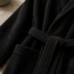 Karaca Home Istanbul 100% S/M Cotton Bathrobe – Black, 200.21.01.0645