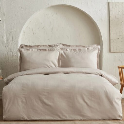 Karaca Home Uniq 100% Cotton Satin Double Duvet Cover Set [Beige], 200.21.01.0691