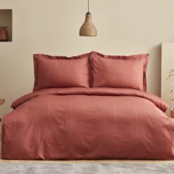 Karaca Home Uniq 100% Cotton Single Satin Duvet Cover Set [Terracotta], 200.21.01.0696