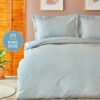 Karaca Home Back To Basic 100% Cotton King Size Duvet Cover Set [Blue], 200.21.01.0720