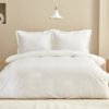 Karaca Home Uniq 100% Cotton Satin Double Duvet Cover Set [White], 200.21.01.0748