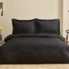 Karaca Home Uniq 100% Cotton Single Satin Duvet Cover Set [Black], 200.21.01.0751