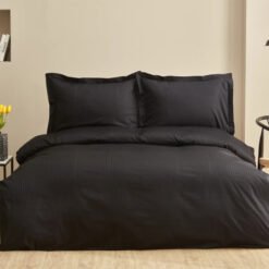 Karaca Home Uniq 100% Cotton Single Satin Duvet Cover Set [Black], 200.21.01.0751