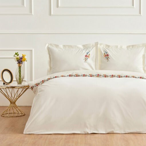 Karaca Home Blanca 100% Cotton - Double Embroidered Duvet Cover Set [White], 200.22.01.0085