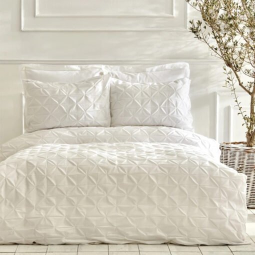 Karaca Home White Collection Castello 100% Cotton - Double Punto Duvet Cover Set [White], 200.22.01.0113