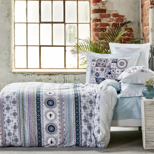 Karaca Aina Dark Blue Rnf King Size Duvet Cover Set, 200.22.11.0045