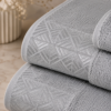 Karaca Home Lucia 4-Piece Hammam Towel Set – Powder/Grey, 200.22.14.0258 - Image 2