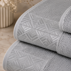 Alternative view of Karaca Home Lucia 4-Piece Hammam Towel Set – Powder/Grey, 200.22.14.0258