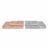 Karaca Home Lucia 4Pcs Body-Head Towels Hammam Set Off-White Grey, 200.22.14.0258