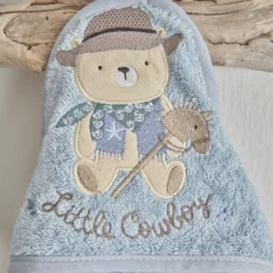 Karaca Home Little Cowboy Baby 3-Piece Towel Set, 200.22.14.0340