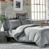 Karaca Home Mag Charm Bold Grey Cotton Satin Double Duvet Cover, 201.16.01.0005