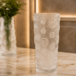 Karaca Home Neal Transparent Glass Vase 28 cm, 200.22.11.0012