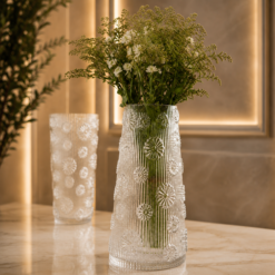 Karaca Home Neal Transparent Glass Vase 28 cm, 200.22.11.0011