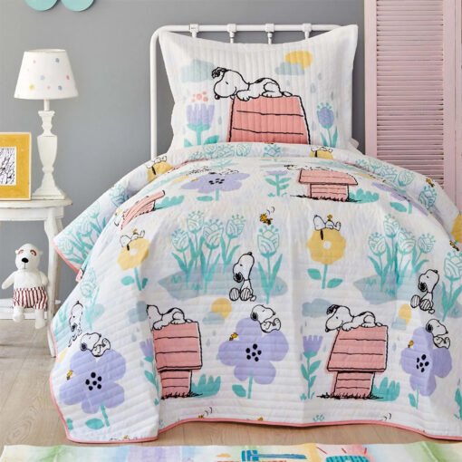 Karaca Peanuts Home Snoopy Flower Bedspread Set, 203.01.01.0035