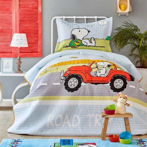 Karaca Peanuts Home Snoopy Road Trip Bedspread Set, 203.01.01.0036