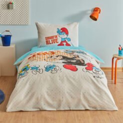 Karaca Home Smurfs Catch Single Duvet Cover Set, 203.09.01.0004