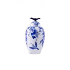 Alternative view of Karaca Home Elvira Vase – Blue & White | 38x20 cm, 300.01.01.2498