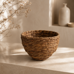 Alternative view of Karaca Home Lora Boho Style Wicker Round Basket 30 cm, 300.21.02.0120