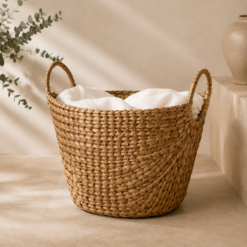 Alternative view of Karaca Home Lora Boho Style Wicker Oval Basket with Handles 40 cm, 300.21.02.0121