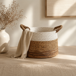 Karaca Home Bali Line Boho Style Wicker Basket 31 cm, 300.21.02.0128
