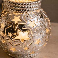 Alternative view of Karaca Home Star Ceramic Silver Candle Holder, 300.21.02.0358