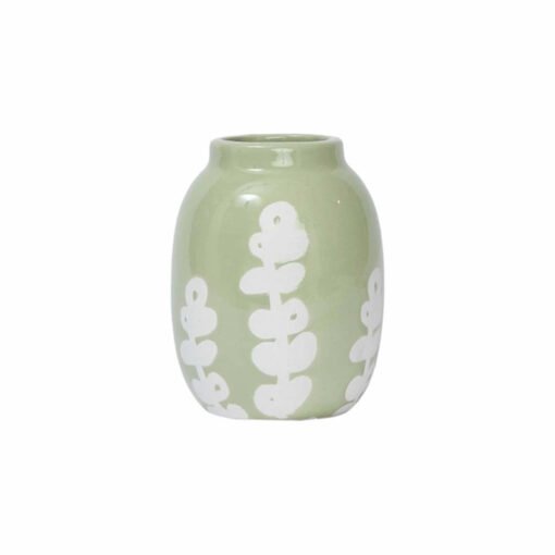 Karaca Home Romance Ceramic Vase Green 12cm, 300.22.02.0067