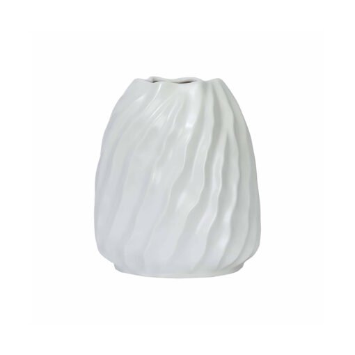 Karaca Home Mooney White Ceramic Vase 21cm, 300.22.02.0073