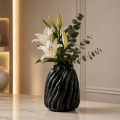 Karaca Home Mooney Black Ceramic Vase 15 cm, 300.22.02.0076