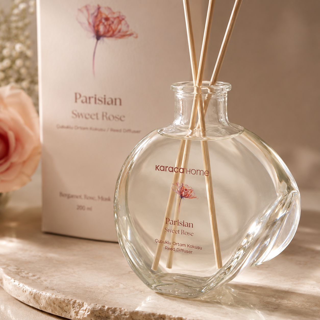 Karaca Home Parisian Rose Reed Air Freshener – 200 ml, 300.22.02.0402 2 Karaca Home Parisian Rose Reed Air Freshener – 200 ml, 300.22.02.0402 - Image 2
