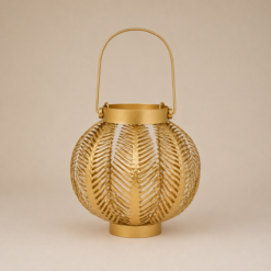 Alternative view of Karaca Home Leaf Metal Lantern 20 × 19 cm, 300.22.02.0522