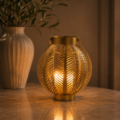 Karaca Home Leaf Metal Lantern 23 x 27 cm, 300.22.02.0523