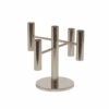 Karaca Home Glenna 5 Candlesticks Stainless Steel [22.75cm] Silver, 300.22.02.0591