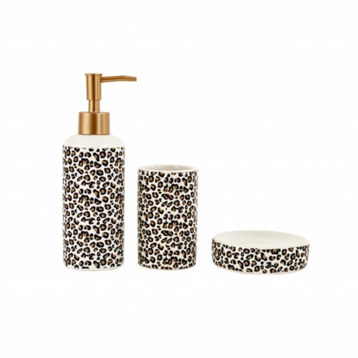 Karaca Home Wild 3Pcs Bathroom Set Leopard, 300.23.01.0209