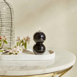 Karaca Home Roll Bubble 2 Shaped Candles Black - [4x15cm], 300.23.01.0256