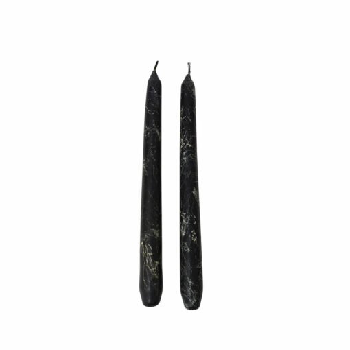 Karaca Home 2 Black Marble Candlesticks [2x23cm], 300.23.01.0287