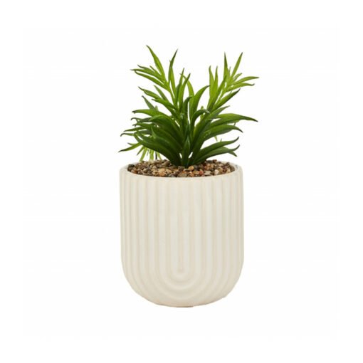 Karaca Home Stoneware Ceramic Flower Pot White - [18x12x12cm], 300.23.01.0294