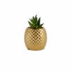 Karaca Home Lesley Pineapple Articifial Flower Pot Gold, 300.23.01.0533