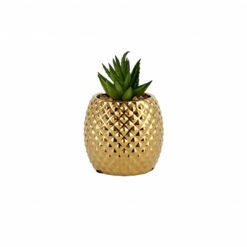 Karaca Home Lesley Pineapple Articifial Flower Pot Gold, 300.23.01.0533