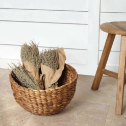 Karaca Home Lora Boho Style Wicker Round Basket – 40 cm, 300.21.02.0119