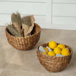 Alternative view of Karaca Home Lora Boho Style Wicker Round Basket – 30 cm, 300.21.02.0120