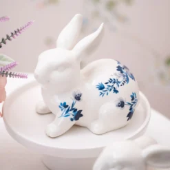 Karaca Home Bunny Run Decorative Object – Blue & White, 300.23.01.0372