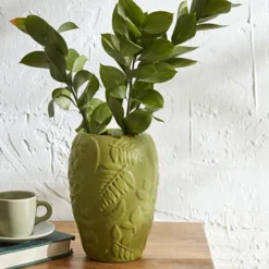 Karaca Home Madelyn Cylindrical Green Vase – 12×12×17 cm, 300.23.01.0544