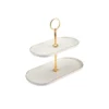 Karaca Calvin Ceramic White Two Stand Cake Plate, 153.03.06.9167 7 9491437584414 17919340 955d 4b55 94f7 c969a3fe3e2f