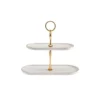 Karaca Calvin Ceramic White Two Stand Cake Plate, 153.03.06.9167 8 9519949053982 83cbf95b 62a7 4192 97db 143ed953a3c5
